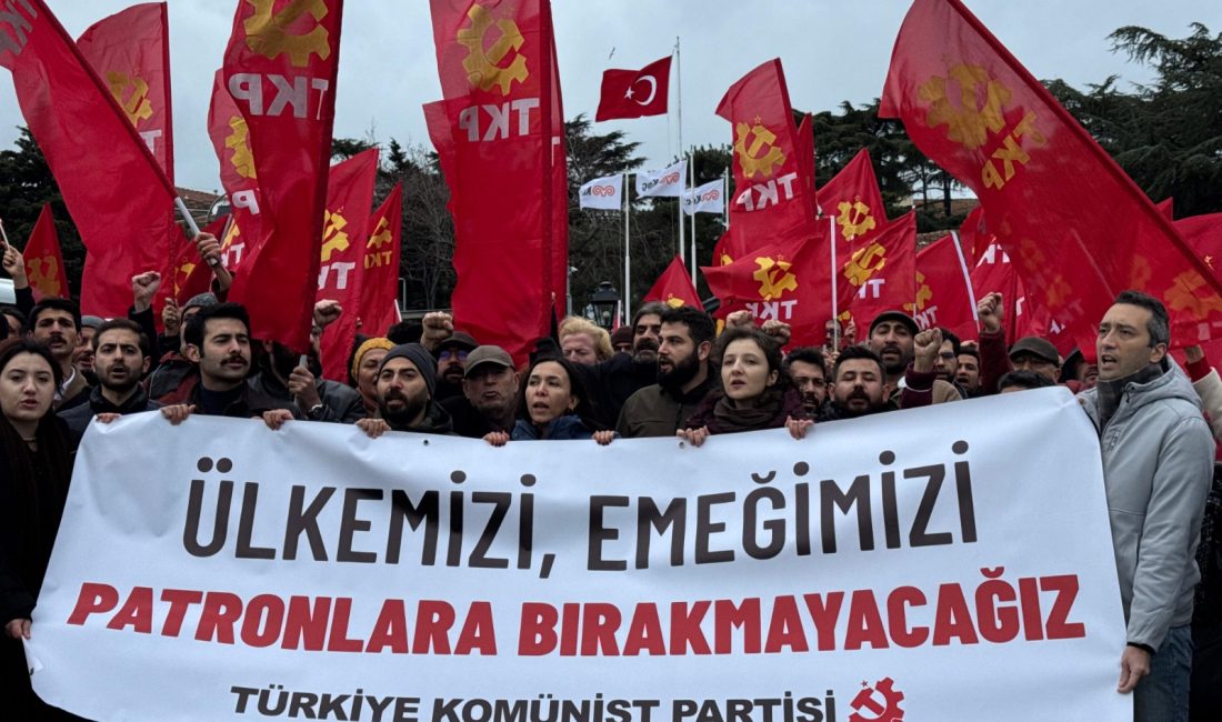TKP, asgari ücreti Koç Holding önünde yılbaşı kutlama eylemiyle protesto etti
