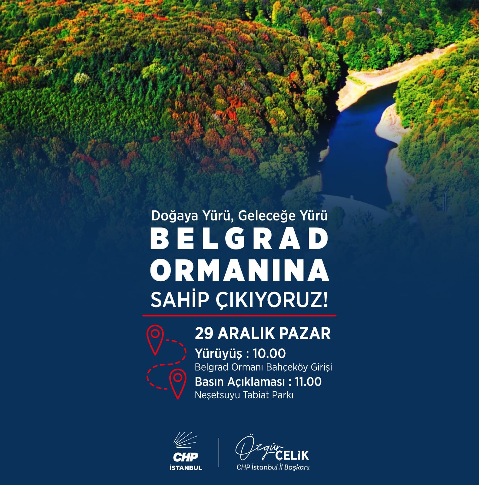 Belgrad Ormanına sahip çıkmak için doğa yürüyüşü